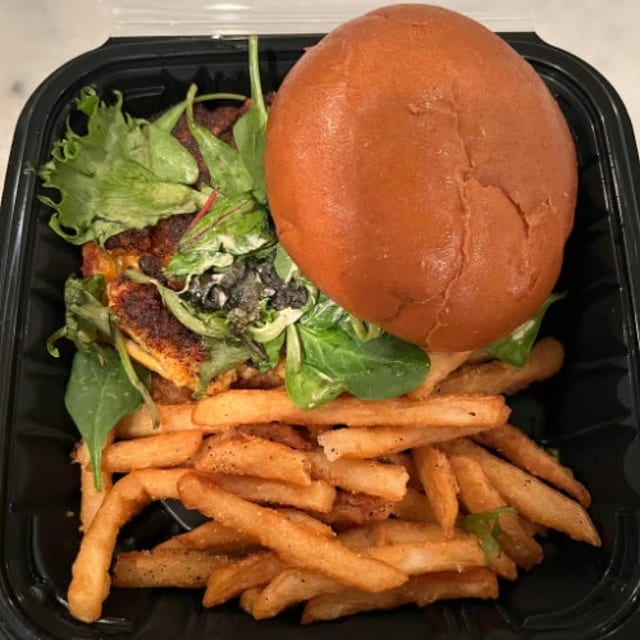 Cajun Salmon Burger.