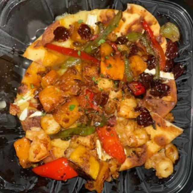 Cider Shrimp Flatbread.