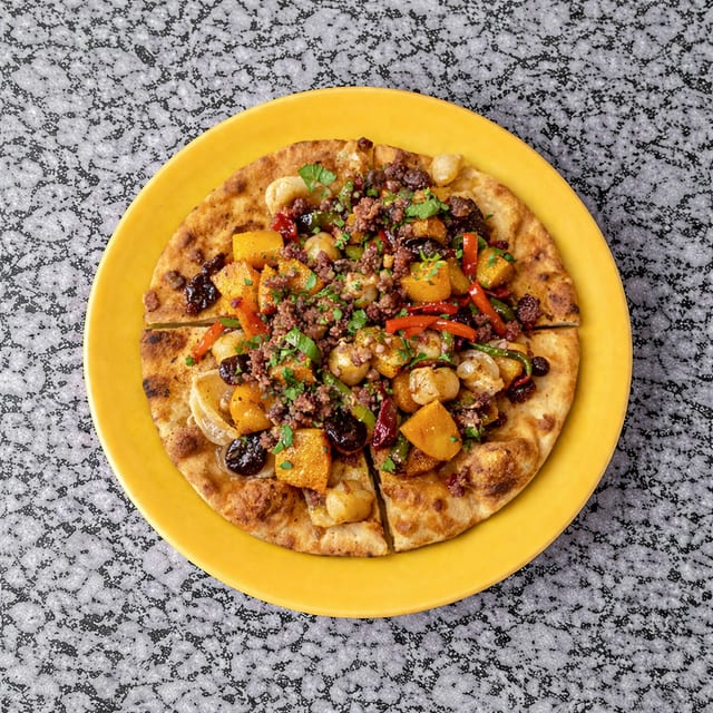 Cider Shrimp Flatbread.