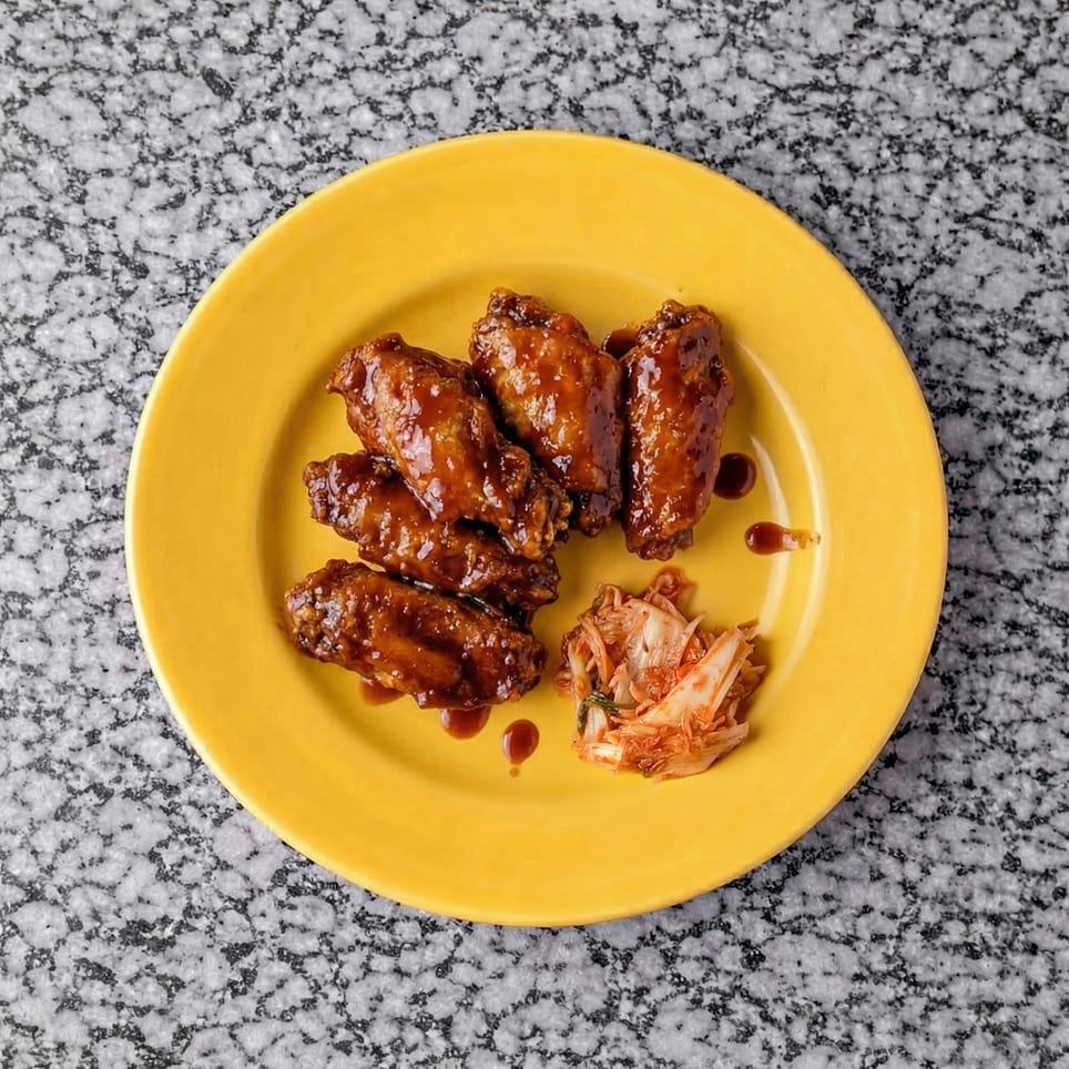 KOREAN BBQ Chicken Pops and Wings.