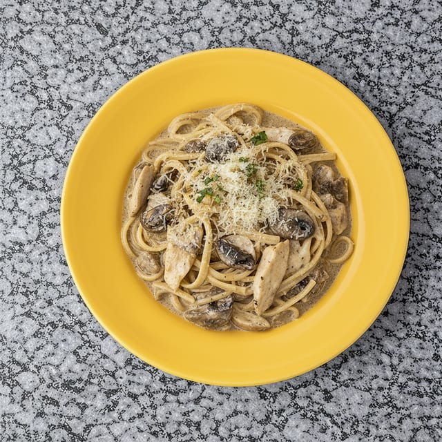 Chicken & Wild Mushroom Pasta.