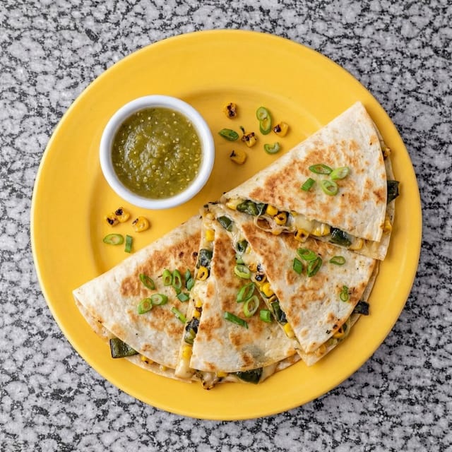 Roasted Poblano Quesadilla.